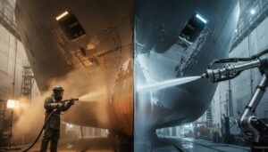 Water Jetting vs. Sandblasting for Hull Preparation: A Technical Comparison for 2026